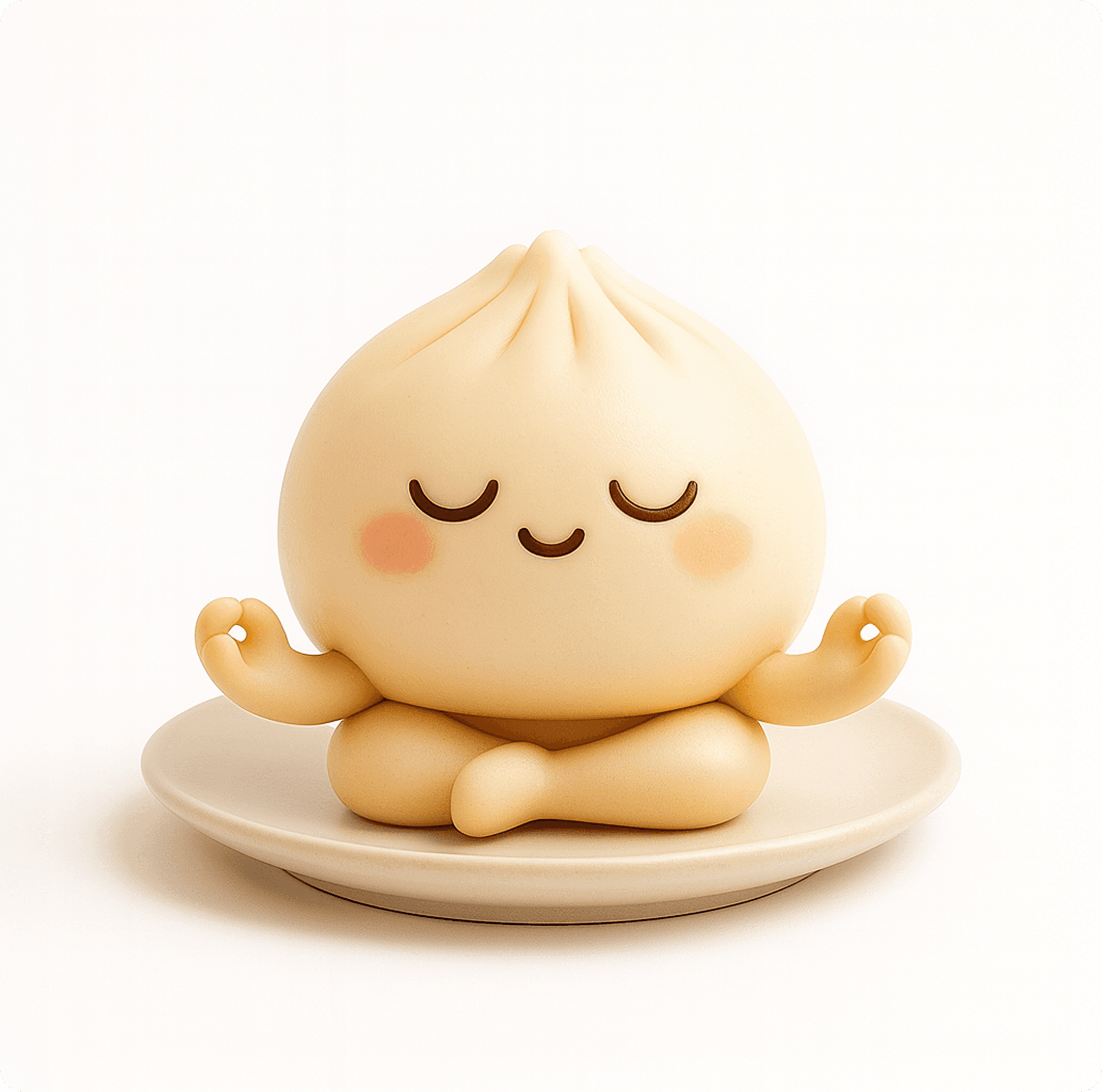 Cute meditating dumpling